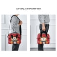 thumbnail image 6 of Lunch Bag Portable Crossbody Meal Bag Cooler Bag Insulated Lunch Bag Food Bag Handheld & Crossbody Design Cute Red Christmas Bear, 6 of 6
