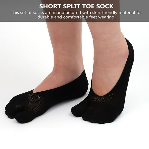 ROSENICE 2 Pairs Invisible Split Toe Socks Samurai Tabi 's