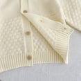 thumbnail image 3 of Likimi Newborn Toddler baby Girls Cardigan Solid Color Hooded Long Sleeve Sweater Casual Relaxed Soft Fall Winter Sweatshirt Size 12-18 Months White, 3 of 7