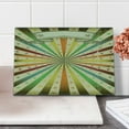 thumbnail image 2 of Vintage Rainbow Cutting Board, Carnival Advertisement Themed Colorful Lines and Stars Grunge Background, Decorative Tempered Glass Cutting and Serving Board, Small Size, Multicolor, by Ambesonne, 2 of 5