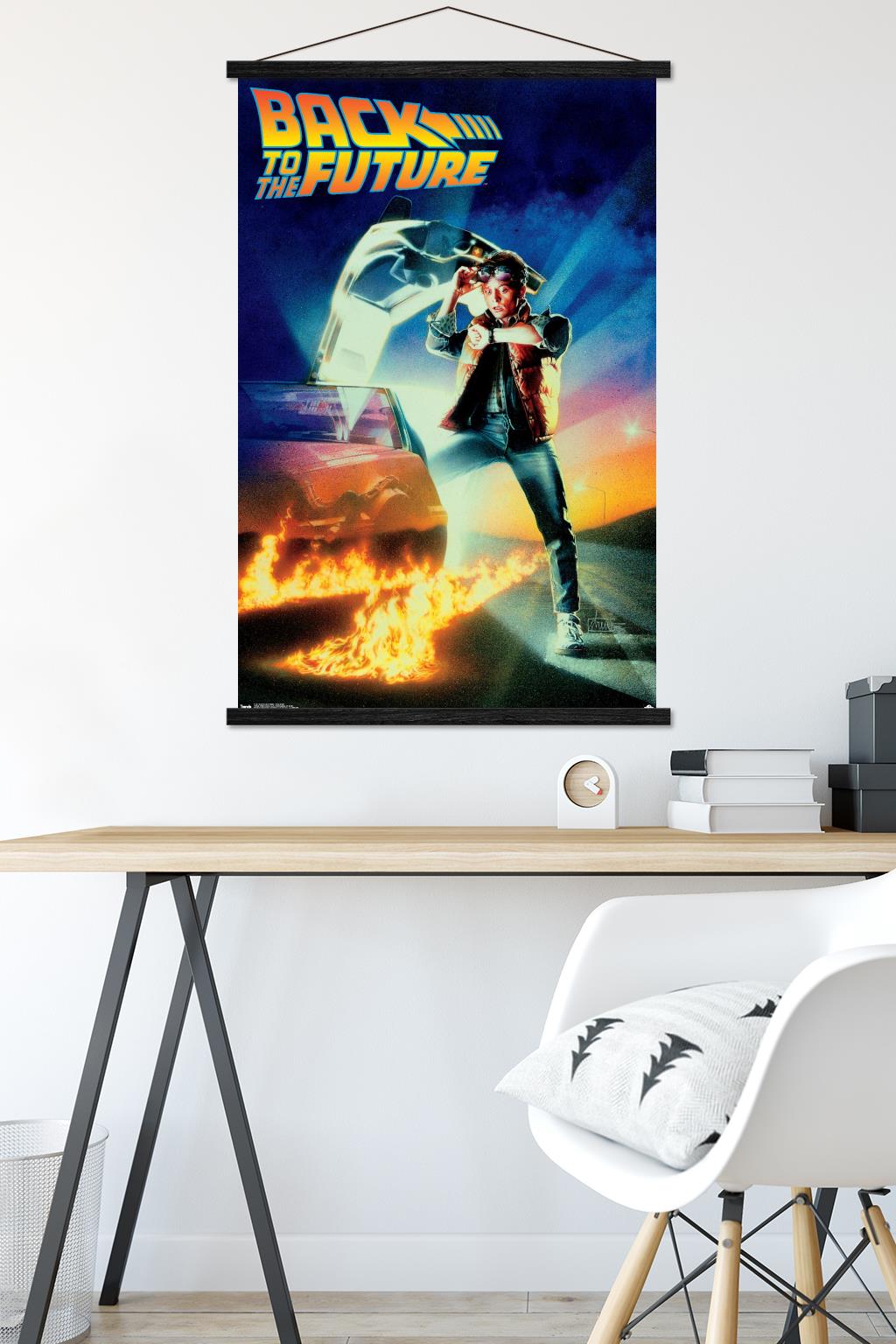 Back to the Future - One Sheet Wall Poster with Wooden Magnetic Frame, 22.375" x 34"
