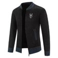 thumbnail image 2 of Mens Sweater Cardigan Full Zip Knitted Long Sleeve Sweaters Men Workout Outfits, 2 of 5
