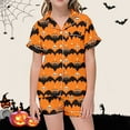 thumbnail image 2 of Weebloom Kids Halloween Pajamas Girls Robes Soft Comfortable Flip Collar for Toddler 2-13 Years Everyday Casual Wear Girl Pajamas Set 2-3 Years, 2 of 4