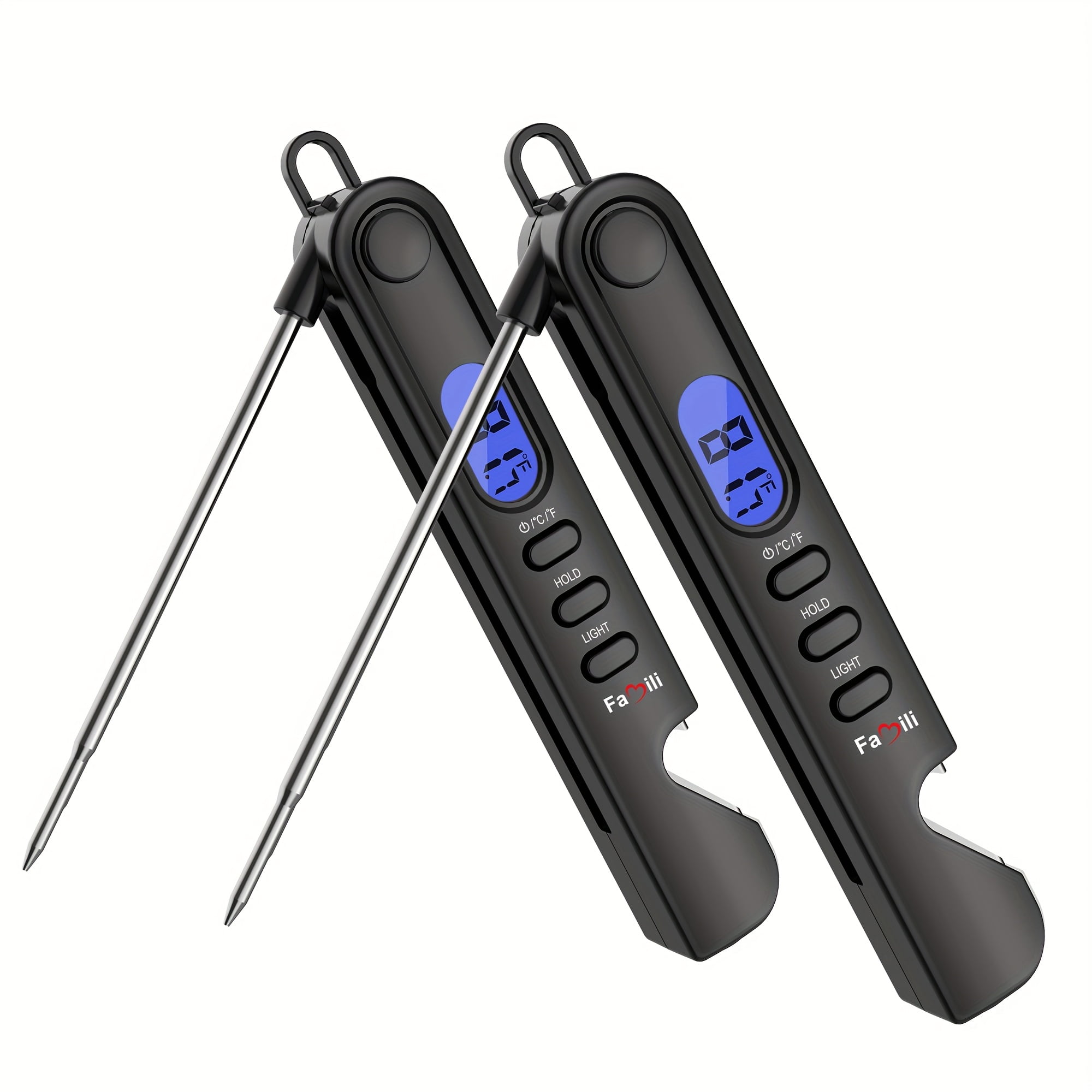 Instant Read Meat Thermometer for Cooking And Grilling, Kitchen Gadgets, Ultra Fast Thermometer with Backlight, Magnet, Calibration, And Foldable Probe for Kitchen, Outdoor Grilling And BBQ