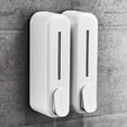 thumbnail image 4 of 300ml Manual Soap Dispenser Press ABS Wall Mounted Shower Gel Container for Home Hotel White, 4 of 12