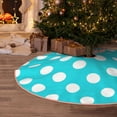thumbnail image 5 of Fotbe Aqua And White Polka Dot Pattern Christmas Tree Skirt, Tree Skirts Plush Christmas Decorations, Christmas Tree Skirts Xmas Decorations Holiday Party Decor-36", 5 of 6