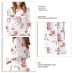 thumbnail image 5 of Vestido largo con estampado floral, manga larga, cuello redondo, cintura fruncida, vestido de mujer con bolsillos laterales, 5 of 5