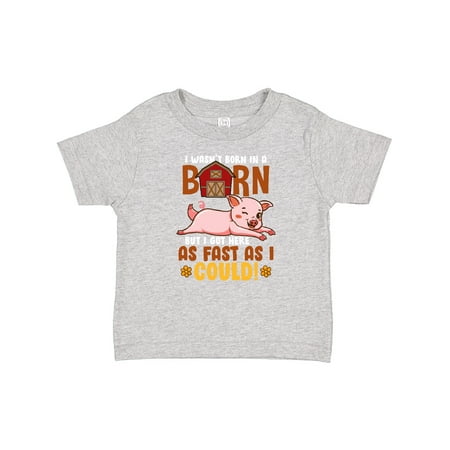

Inktastic Farmer Funny Born in a Barn Gift Toddler Boy or Toddler Girl T-Shirt