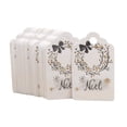 thumbnail image 3 of Naiovety 100 Uds. Etiquetas de Feliz Navidad Tarjeta de papel Kraft etiqueta de regalo etiquetas colgantes DIY Kits de decoración para fiestas Guirnalda lazo blanco, 3 of 6