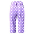 thumbnail image 3 of Puliio Womens Pants Polka Dot Drawstring Trouser Fashion Comfortable Casual Mid Waist Sport Pants, 3 of 4