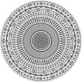 thumbnail image 1 of Ahgly Company Indoor Round Patterned Gunmetal Gray Area Rugs, 7' Round, 1 of 6