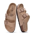 thumbnail image 6 of Smile Popcorn Women's Cork Footbed Sandals, Comfortable Arch Support Slip-On Slide Sandals for Summer with Adjustable Buckle, Apricot, 6 of 7