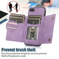thumbnail image 6 of Nalacover Wallet Crossbody for iPhone 7 Plus/8 Plus Phone Case with Lanyard Strap Credit Card Holder, PU Leather Protective Handbag Purse Kickstand Bling Diamond Cover Women Girl, Purple, 6 of 10