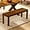 Walnut, variant on Solid Wood  47" Farmhouse Dining  Walnut Narrow Entryway  for Dining Room, Living Room, Kitchen, Hallway, Window