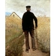 thumbnail image 2 of Ring, Lauritz Andersen 15x18 White Modern Wood Framed Museum Art Print Titled - Old Man Walking, 2 of 4