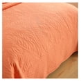 thumbnail image 6 of 3-Piece 100% Cotton Oversized Bedspread Lightweight Quilt Coverlet Embroidery Farmhouse Bedding Set T0 (Salmon, King (118"x106")), 6 of 8