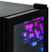 Newair Prismatic Series 85 Can Stainless Steel Door Beverage Refrigerators, Hexacolor