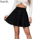 thumbnail image 2 of Falda corta de talle alto con cierre de botones para mujer, 2 of 5