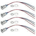thumbnail image 3 of Led Indicator Mini Round Led Waterproof Round Leds 4 Sets PreWired Round LEDs Waterproof 2Color Light Common Anode Anode Electrode 1224V 12mm, 3 of 8