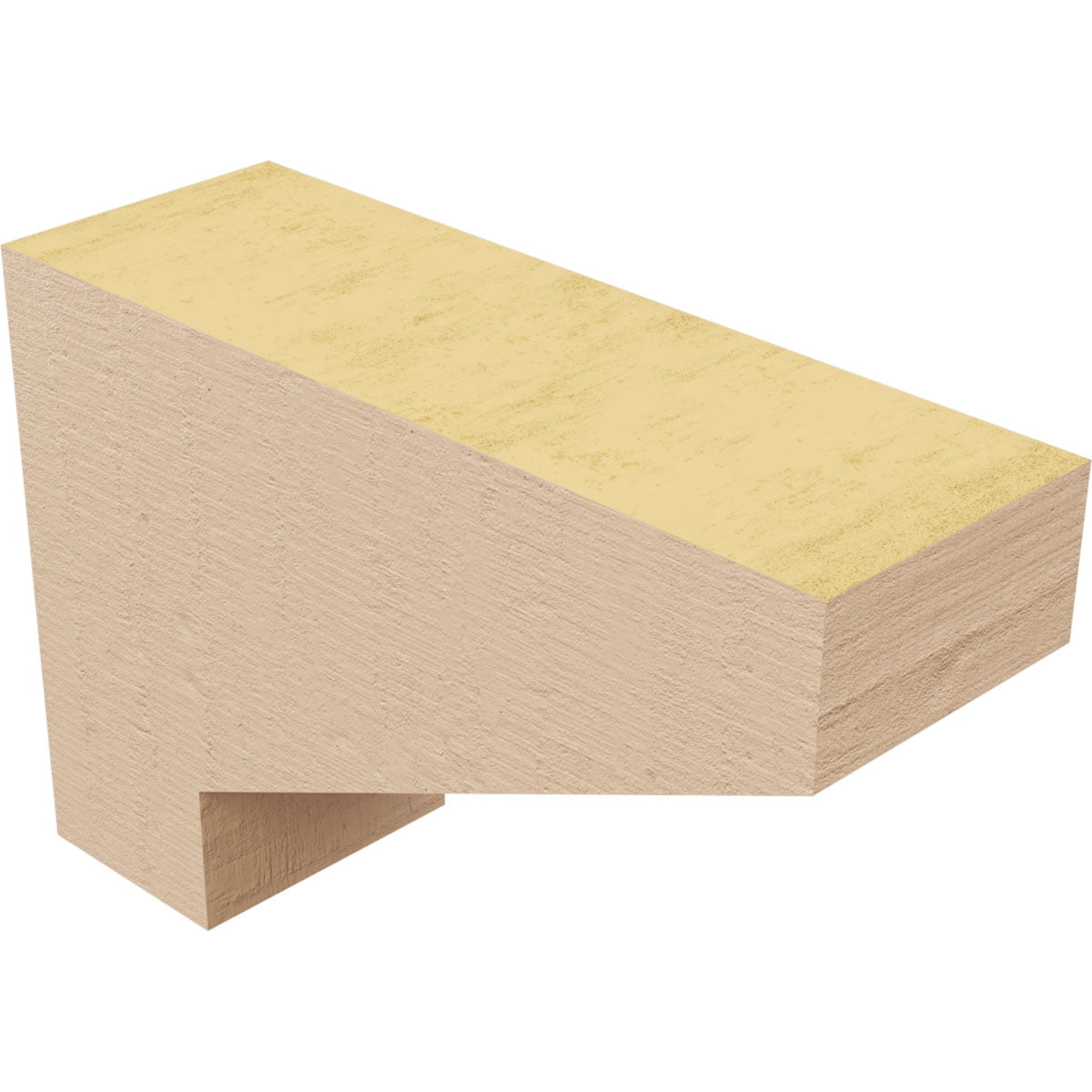 2"W x 6"D x 4"H Classic Clemmons Rough Cedar Woodgrain TimberThane Corbel, Primed Tan