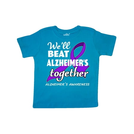 

Inktastic We ll Beat Alzheimers Together- Alzheimers Awareness Gift Toddler Boy or Toddler Girl T-Shirt
