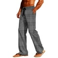 thumbnail image 6 of talentlend Plaid Pajama Pants for Men Drawstring Lounge Pant Soft Sleepwear Elastic Waist Bottoms with Pockets, 6 of 7