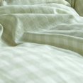 thumbnail image 6 of 2 Pieces Light Green Plaid Bedding Set Green Grid Geometric Pattern Comforter Cover Soft Plaid Microfiber Twin Duver Cover Set, 6 of 7