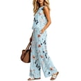 thumbnail image 2 of TaTaai Two Piece Sets for Women Floral Print Sleeveless Top Wide Leg Pants Drawstring Waist Loose Casual Summer Outfits, 2 of 6
