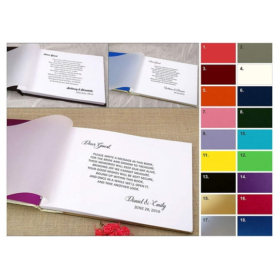 Personalized Wood Wooden Wedding Guest Book Tree Design Unique Advice Book, Rustic Guestbook - 50 Pages