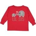 thumbnail image 3 of Inktastic Little Sister Elephant Girls Long Sleeve Toddler T-Shirt, 3 of 5