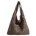 thumbnail image 3 of Bolso Mano para Mujer Con Leopardo Hobo Holgado Nailon El (marrón), 3 of 7