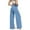 Light Blue, variant on Elevated Everyday Wide-Leg Trousers for Women High Waist A-Line Flowy Comfort Stretch Soft Breathable Yoga Pants Light Blue L