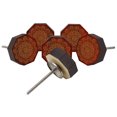 thumbnail image 3 of IBA Indianbeautifulart Boutons Rouges Gravés en Bois pour Armoire Tiroir 10 Pcs, 3 of 3