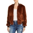 thumbnail image 2 of Elizabeth and James - Chaqueta bomber Ellington para mujer, marrón, pequeña, 2 of 2