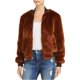 thumbnail image 2 of Elizabeth and James Womens Ellington Bomber Jacket, Marrón, XS, 2 of 2