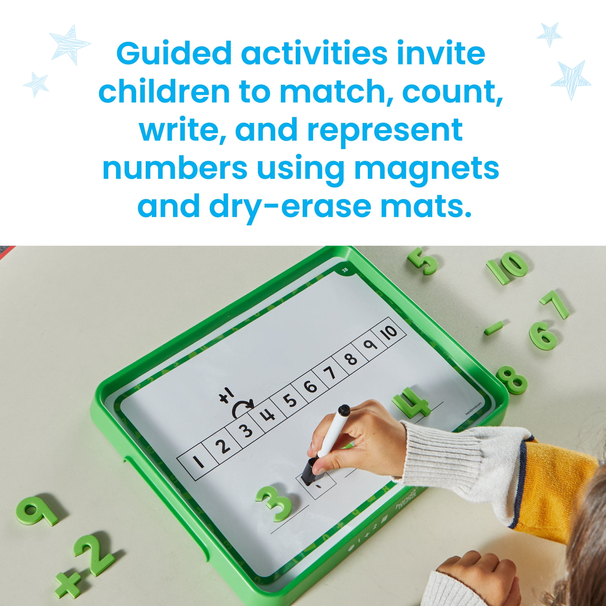 hand2mind Numbers and Shapes Activity Tray, Includes 10 Activities, Ages 3+