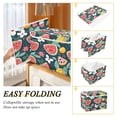 thumbnail image 4 of 16.5x12.6x11.8in Foldable Flip-Top Storage Bin, Dustproof Magic Tape Closure, Ideal for Home & Toy Organization，Watermelon, 4 of 7