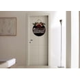 thumbnail image 5 of Eveokoki 12" Wooden Welcome Door Sign, Welcome to Our Home Round Wood Hanging Front Door Sign with Burlap Bow,Welcome Sign For Front Door Round Wood Sign, 5 of 5