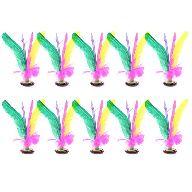 Bangcool 10PCS Kick Shuttlecock Interactive Colorful Feather Foot Sport Outdoor Toy Game