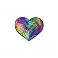 thumbnail image 1 of Pegatinas de tela con forma de corazón con lentejuelas bordadas por computadora, parches de tela con forma de estrella de cinco puntas, parches para ropa, pegatinas de tarjetas, 1 of 6