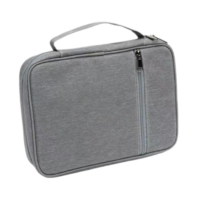 ziyahi Étui de Protection Bible Sac à Dos Décontracté avec Housse Grise Poignée Compartimentée avec Livre Gris 28x5.5x20.5cm