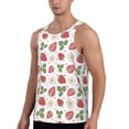 thumbnail image 2 of Haiem Strawberry Men Workout Tank Top Gym Bodybuilding Sleeveless Muscle T Shirts Athletic Tank Breathable Workout Shirt-Medium, 2 of 9