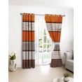 thumbnail image 3 of Farmhouse Burnt Orange Brown Blackout Curtains for Bedroom/Living Room, Thermal Insulated Kitchen Curtains, Country Vintage Wooden Grommet Darkening Window Treatment Drapes 52"x72"x2, 3 of 8