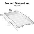 thumbnail image 3 of shiyou-Stackable Letter Tray Front Load Letter Size Plastic (Smoke) 1 Unit, 3 of 4