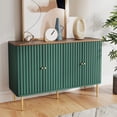 thumbnail image 6 of HLR 48" Modern Accent Cabinet - Buffet Sideboard Credenza with 4 Doors, Removable Shelves, Storage for Entryway, Living Room & Dining Room,Green, 6 of 6