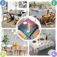 thumbnail image 4 of Colorful Tie Dye Nebula Pattern Square Tablecloth,Waterproof Square Table Cover,Wipeable Spillproof Washable Table Cover for Home Kitchen Party Decor 52"x52"(132x132cm), 4 of 6