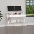 thumbnail image 5 of Tribesigns Computer Desk with 2 Drawers & Storage Hutch Shelf, 47 Inch Office Writing Desk Study Table with Bookshelf for Home Office, 5 of 8