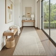 thumbnail image 2 of VUNATE 2'x8' Runner Rug Boho Washable Kitchen Rug Modern Jacquard Textured Rugs Soft Geometric Rug for Bedroom Mid Century Non-Slip Table Runner Perfect for Dining Room Laundry Beige, 2 of 6