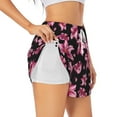 thumbnail image 2 of Haiem Lilies Flowers Women's 2 in 1 Running Shorts - Lightweight Athletic Workout Gym Yoga Breathable Sports Shorts Liner with Phone Pockets-XX-Large, 2 of 9
