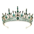 thumbnail image 1 of Corona barroca exquisita corona de diamantes de imitación tocado fiesta tiara adorno para el cabello, 1 of 7